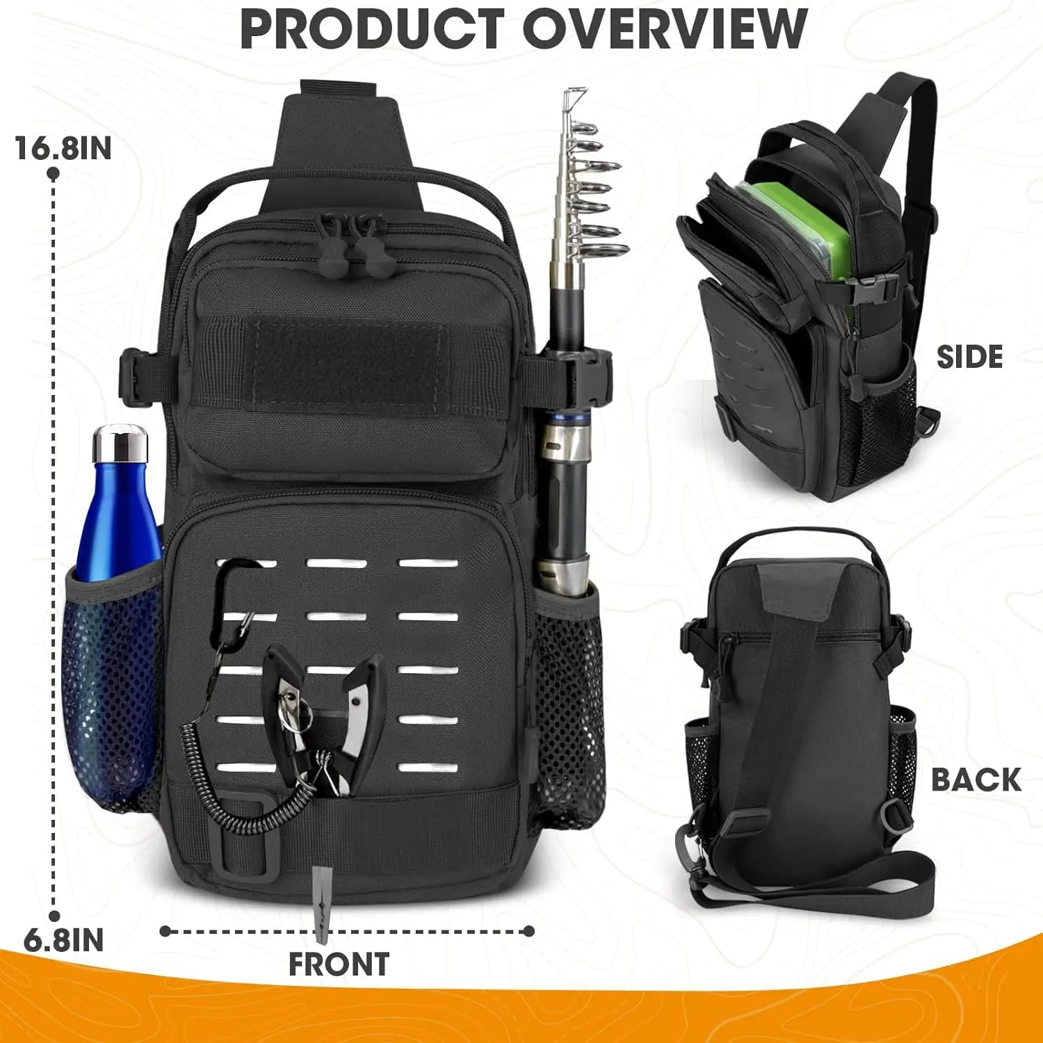 Nova 85-Piece Ultimate Angler’s Kit – Waterproof Tackle Backpack with Lures, Pliers, Lip Gripper & Precision Scale Nova Fishing & Outdoors