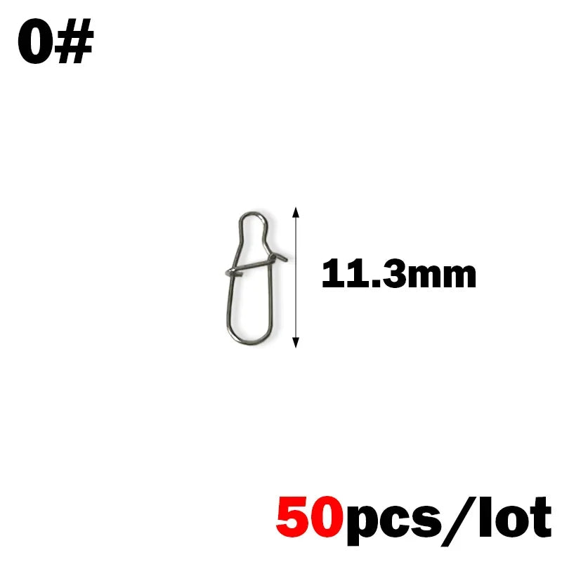 Nova Pin Swivels – Stainless Steel Rolling Swivel Lure Clips, Saltwater (50pc) Size 0 Nova Fishing & Outdoors