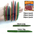 Nova Senko Worm Soft Bait 10cm 14cm Salt Scent Infused Realistic Noodle Lure - 20pcs
