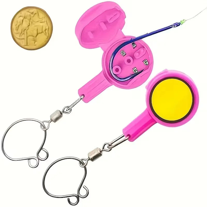 Nova Multifunctional Fishing Gadgets - 2-Pack Outdoor Fishing Line Knotter & Safe Hook Safe Guard Gea