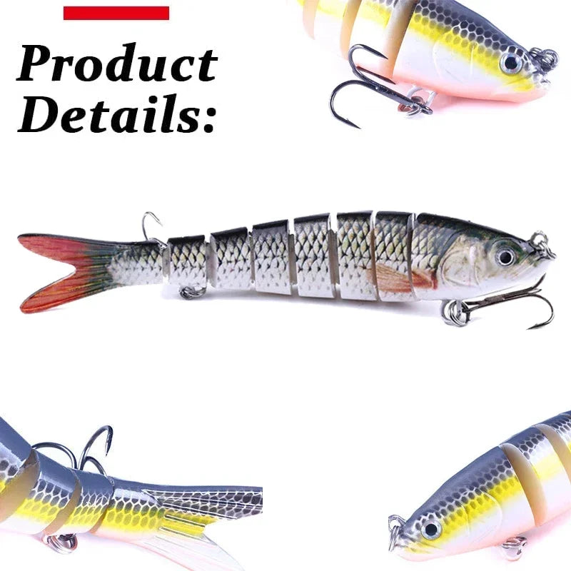 Hyper-Realistic 8-Segment Jointed Swimbait – Life-Like Sinking Action Nova Fishing & Outdoors