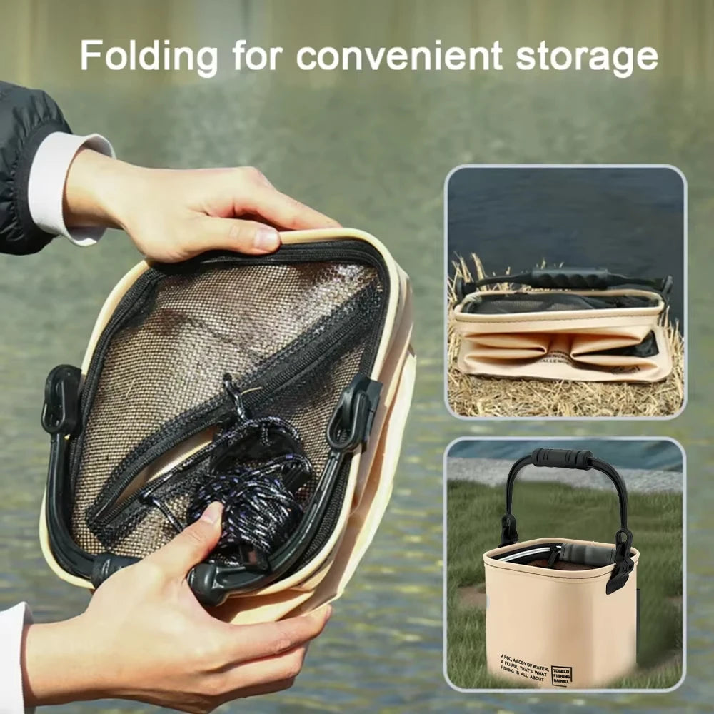 Nova Pro-Foldable EVA Fishing Bucket – Compact, Leak-Proof, & Multi-Purpose Nova Fishing & Outdoors