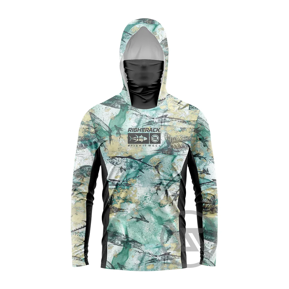 Nova Men's Mask Hoodies Fishing Clothing UPF 50+ UV Hunting Climbing Jersey 3 Nova Fishing & Outdoors