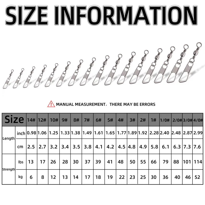 50-Piece Brass Barrel Fishing Swivels – Stainless Steel Ring Connectors Nova Fishing & Outdoors