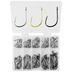 100-Piece High Carbon Steel Fishing Hook Assortment – 10 Sizes - 100 Piece 10 Size Nova Fishing & Outdoors