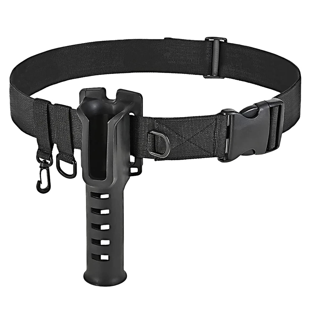 Universal Hands-Free Fishing Waist Belt and Portable Rod Holder Black Nova Fishing & Outdoors