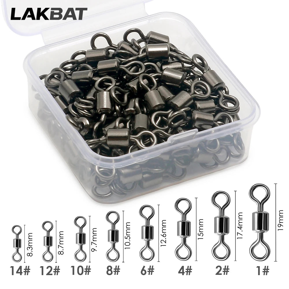 Nova Bearing Swivels – Bulk Stainless Steel Rolling Connectors, Saltwater (100pc)