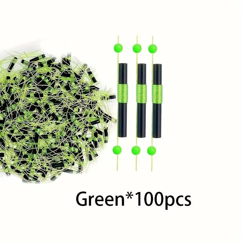 Nova Bobber Stops & Beads Kit – Slip Knot Stoppers for Float Fishing (50/100pc) green 100pcs Nova Fishing & Outdoors