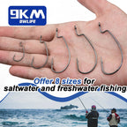 Nova EWG Worm Hooks – Wide Gap Offset Hooks for Texas Rig Bass, Sizes 1-5/0 (25-Pack)