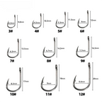 Fishing Hooks Carbon Steel Strong Sharp Silver Circle Fishhook 3#-12# Nova Fishing & Outdoors