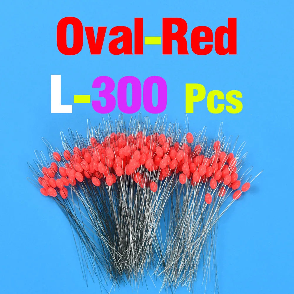 Nova Silicone Space Beans – Oval Bobber Stops & Anti-Tangle Beads, 3 Sizes (300pc) Red Oval L Nova Fishing & Outdoors