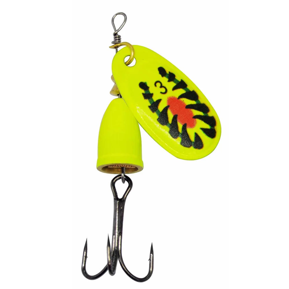 8g Copper Bell Sonic Spinner Bait with Rotating Metal Sequins Yellow 8g Nova Fishing & Outdoors