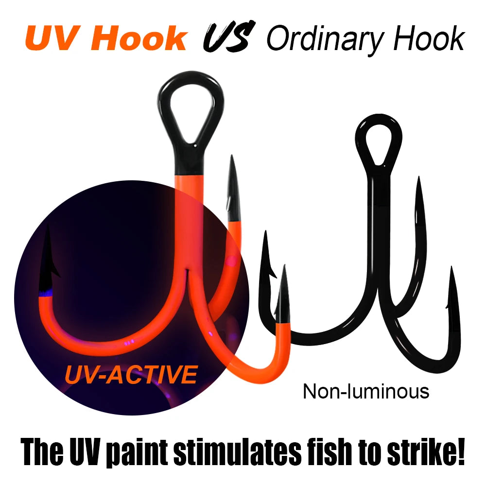 Nova Stinger Rig Kit – UV 2X Treble Hooks with Weighted Swivel for Pike & Bass Swimbaits