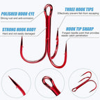 Nova Treble Hook Box – Barbed Carbon Steel Trebles for Lures & Sea Fishing (50pc)