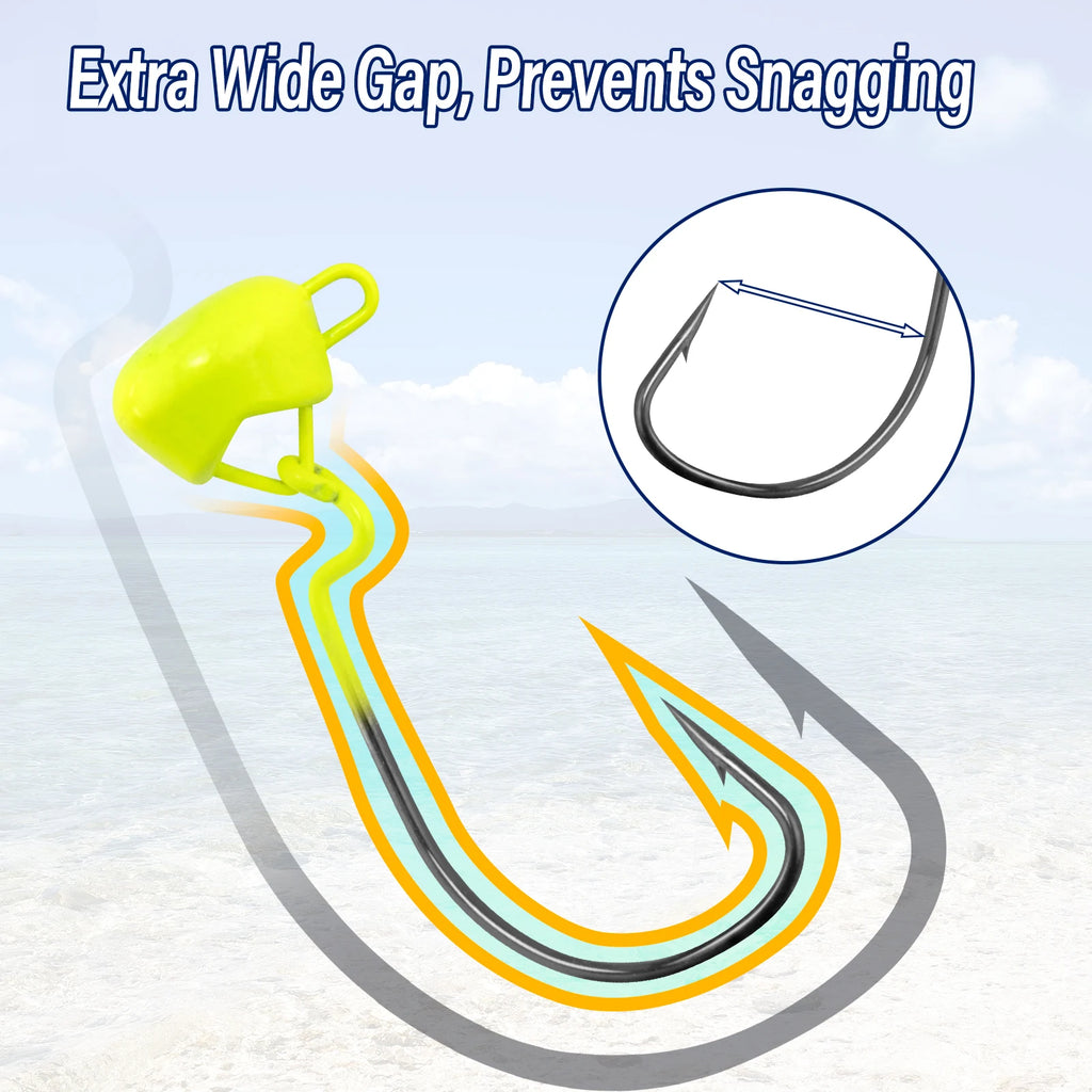 Nova Ned Rig Jig Heads – Weedless Swinging EWG Heads for Crappie & Bass (3/5-Pack)