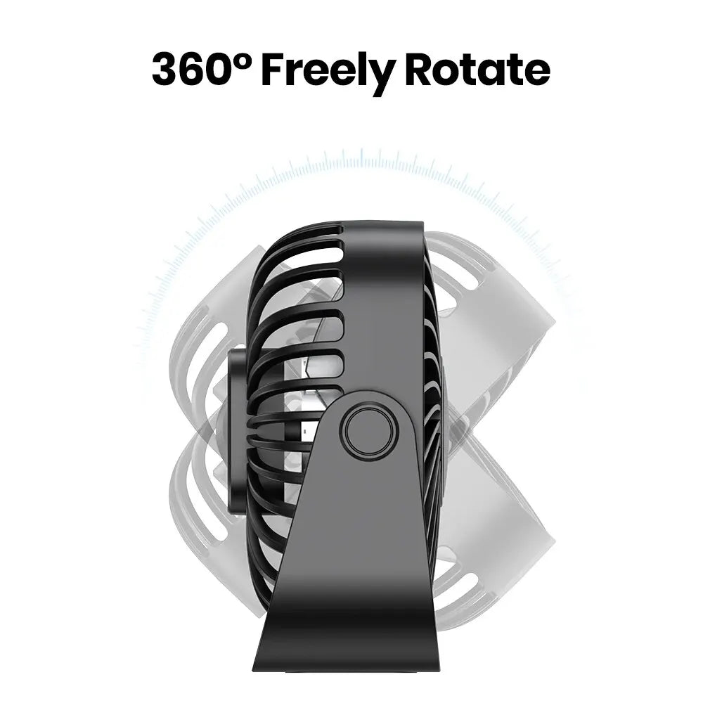 USB Portable Mini Fan – 3-Speed Quiet Cooling for Camping & Outdoors Nova Fishing & Outdoors