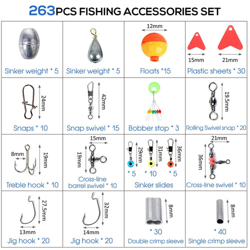 263-Piece Master Tackle Kit with Pliers and Storage Box Nova Fishing & Outdoors