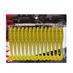 High-Elasticity T-Tail Worms – Realistic Silicone Bass Lures YELLOW Nova Fishing & Outdoors