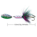 3.5g Metal VIB Blade Lure with Feather Tail & Sequins Nova Fishing & Outdoors