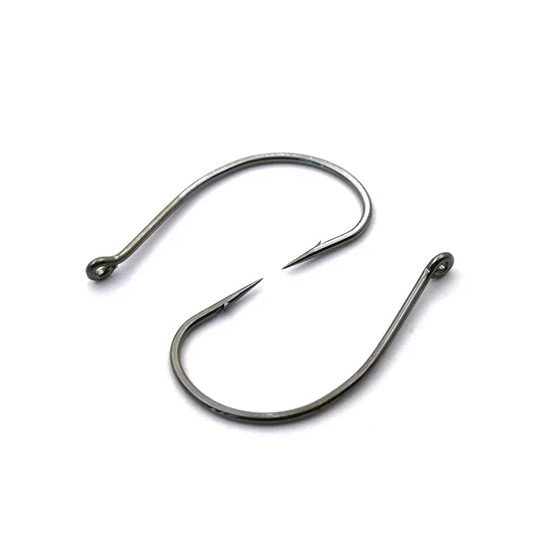 Nova Drop Shot Hooks – Stainless Steel Offset Wacky Hooks for Finesse Bass (10-Pack)