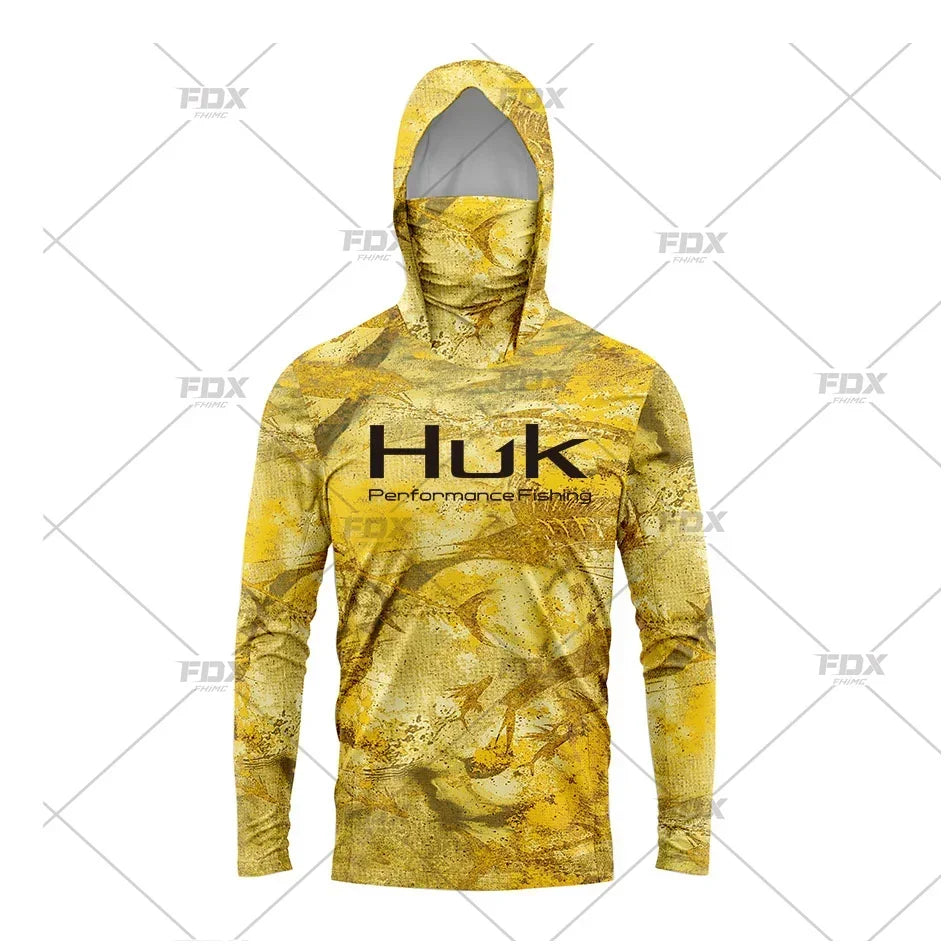 Nova Full Coverage Performance Fishing Wear Camo Moisture-Wicking Hooded Gaiter Combo