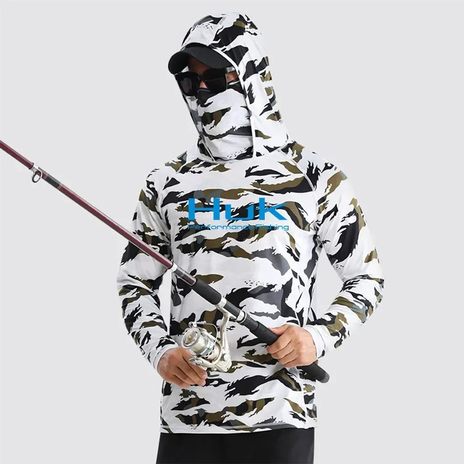 Nova Men's Performance Fishing Shirt - Animated Print Anti-UV Sunscreen Hoodie - Lightweight Quick-Dry Outdoor Apparel 15 Nova Fishing & Outdoors