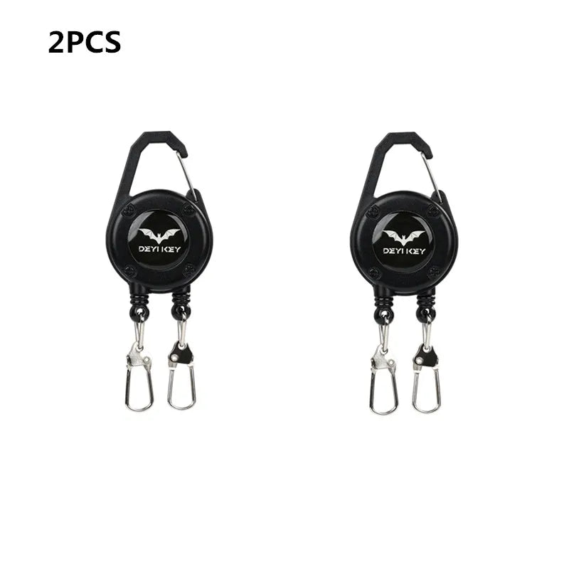 Dual Clip Fishing Buckle – Secure Gear Organizer Black 2pcs Nova Fishing & Outdoors