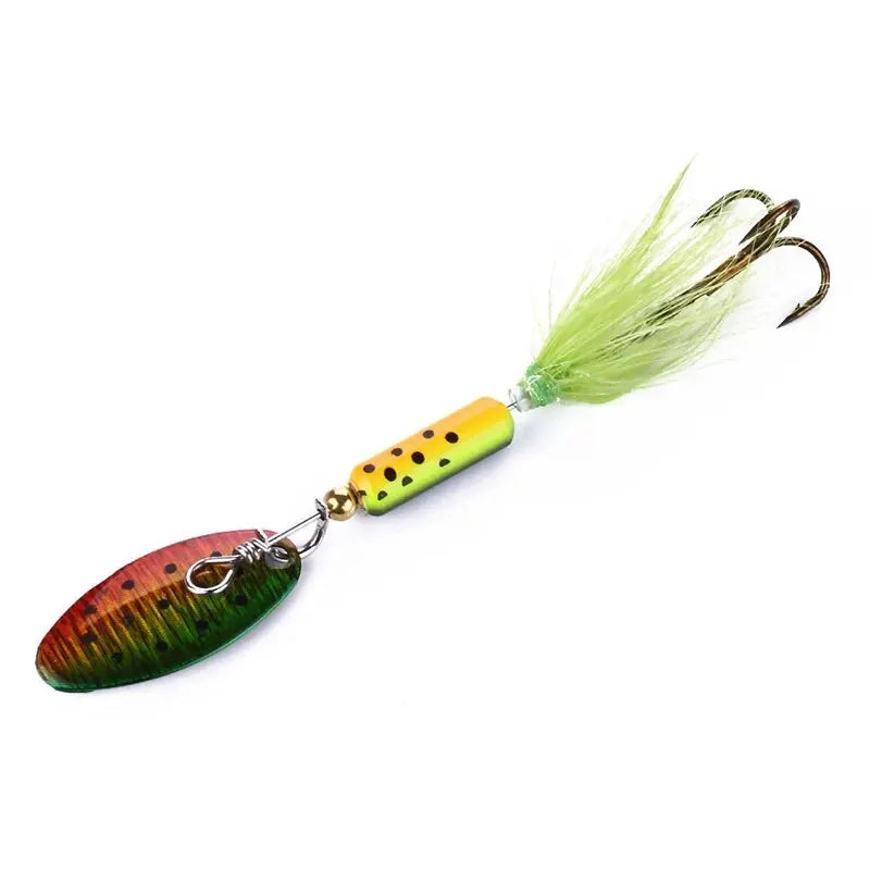 3.5g Metal VIB Blade Lure with Feather Tail & Sequins Nova Fishing & Outdoors