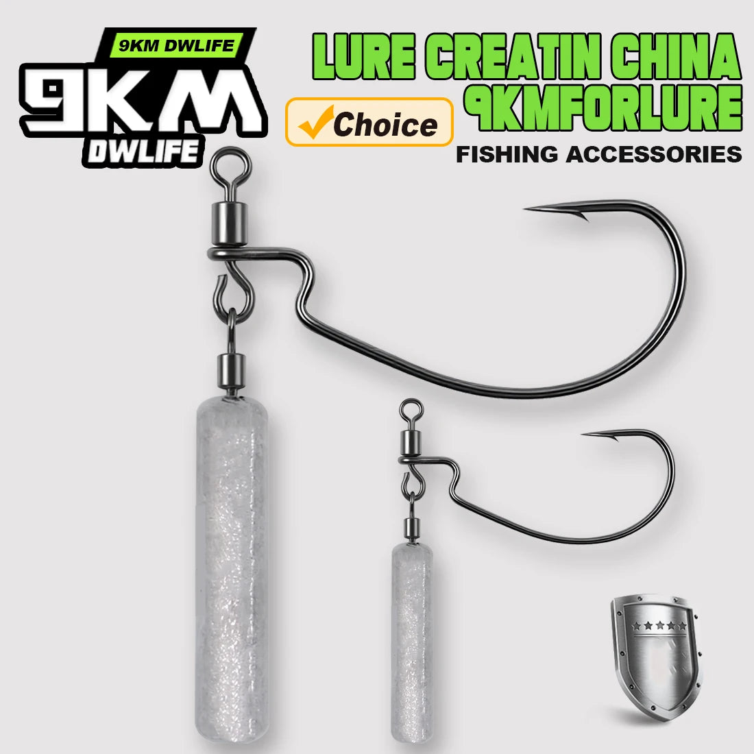 Nova Drop Shot Rig Kit – Pre-Weighted EWG Hooks with Sinker for Bass (5-Pack)
