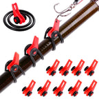 Universal 10-Piece Fishing Hook Keeper Set with Silicone Rings 10 PCS red Nova Fishing & Outdoors