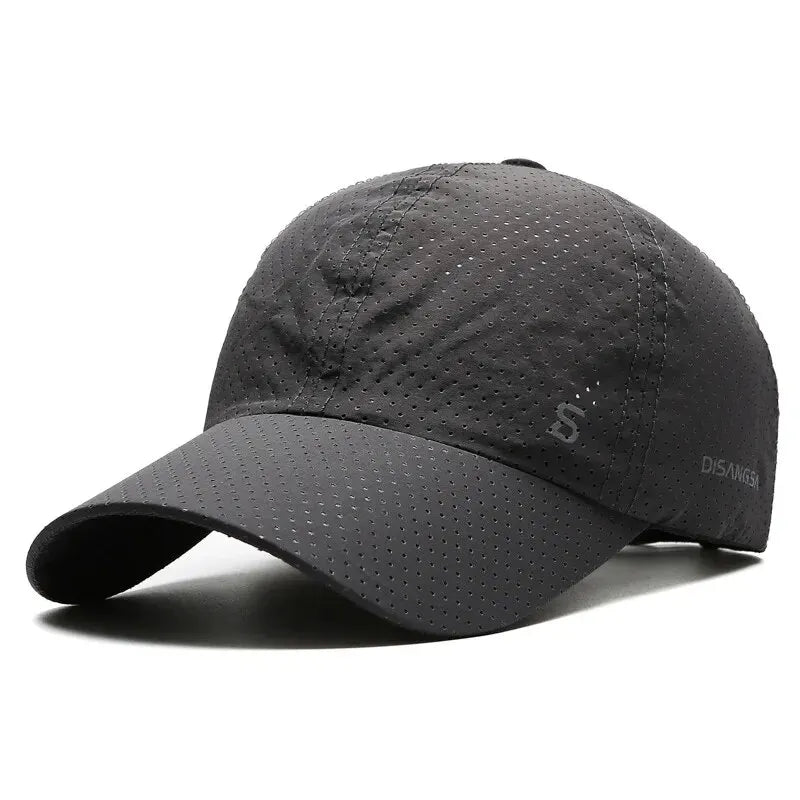Quick-Dry Fishing Cap – Lightweight Breathable Baseball Hat Dark gray Adjustable Nova Fishing & Outdoors