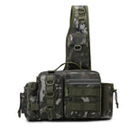 Nova Multi-Functional Fishing Tackle Backpack - Waterproof Sling Bag with Rod Holder & Gear Storage Green Camo Nova Fishing & Outdoors