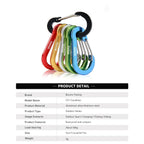 6-Piece Aluminum Carabiner Snap Clips – Secure Gear Connectors Nova Fishing & Outdoors