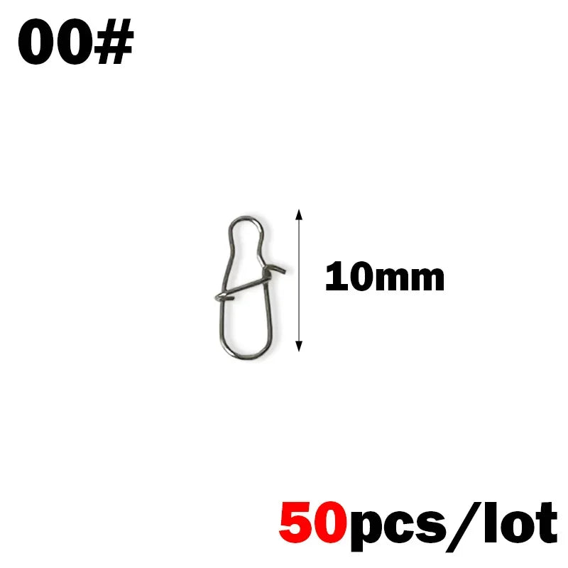 Nova Pin Swivels – Stainless Steel Rolling Swivel Lure Clips, Saltwater (50pc) Size 00 Nova Fishing & Outdoors