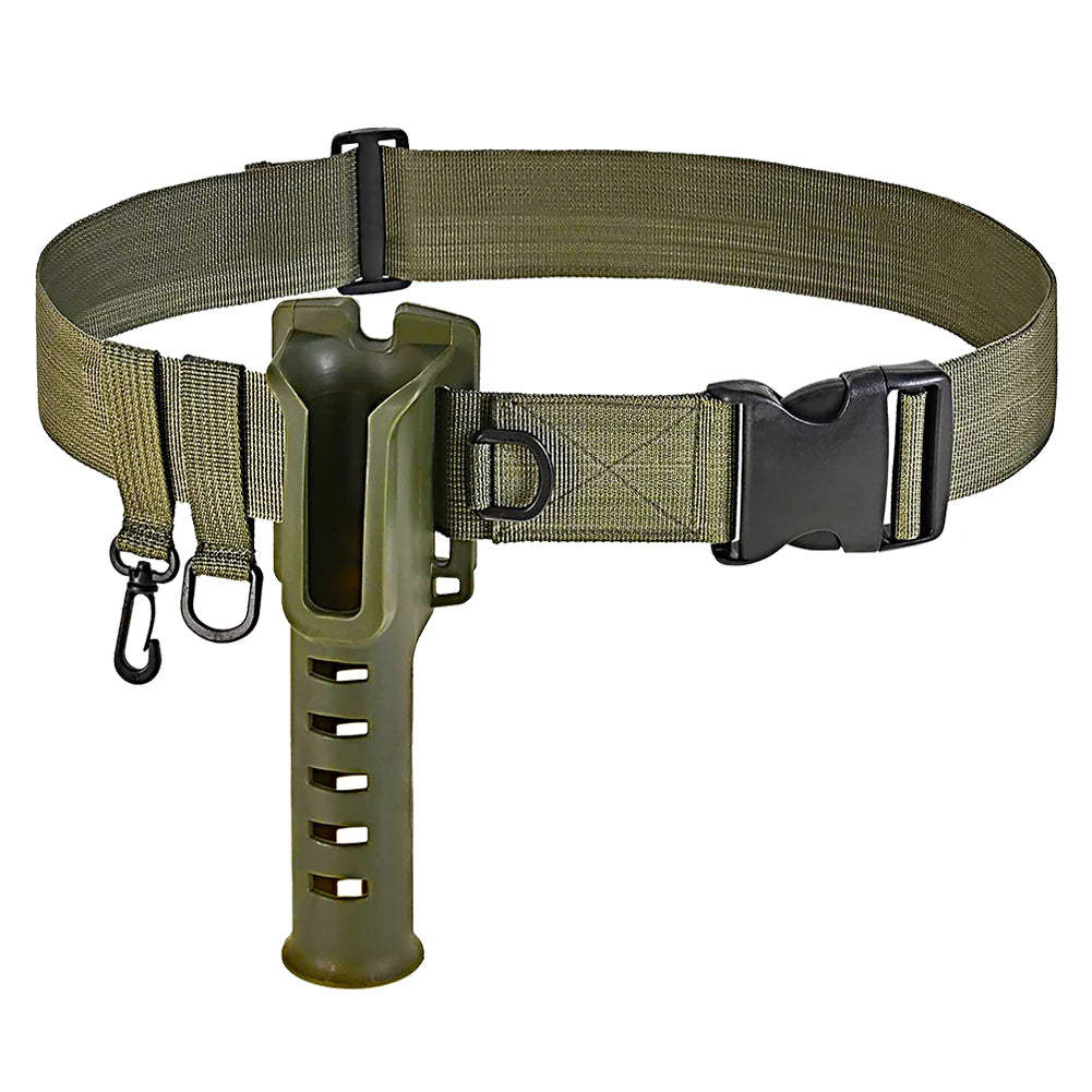 Universal Hands-Free Fishing Waist Belt and Portable Rod Holder Army Green Nova Fishing & Outdoors