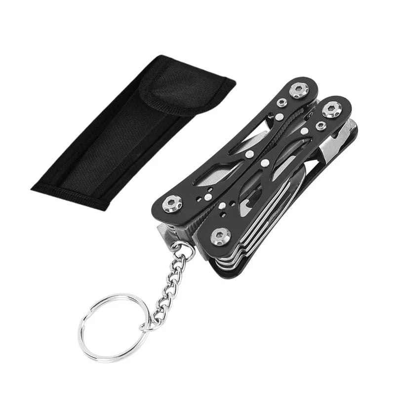 Folding Fishing Pliers – Stainless Steel Multi-Tool - Compact Folding Black-with bag Nova Fishing & Outdoors