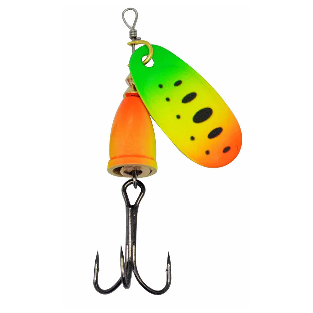 8g Copper Bell Sonic Spinner Bait with Rotating Metal Sequins Yellow Green 8g Nova Fishing & Outdoors