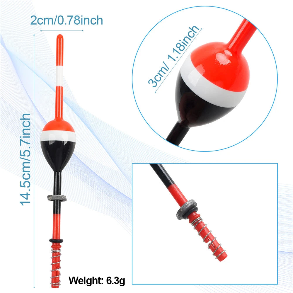 Nova Balsa Spring Bobbers – Fixed & Slip Floats for Crappie & Panfish (5-Pack)