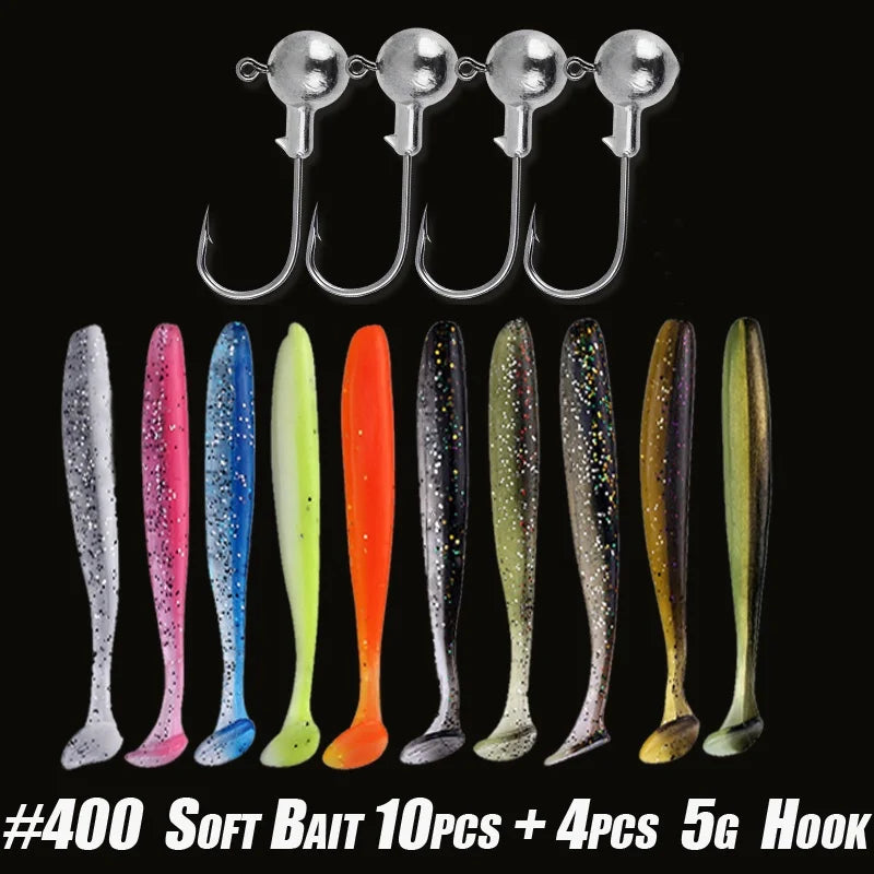 Nova Soft Fishing Lure Kit, Silicone Bait Worms with Crank Jig Head Hooks, Realistic Artificial Lures for Freshwater & Saltwater Fishing Nova Fishing & Outdoors