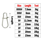 Nova Pin Swivels – Stainless Steel Rolling Swivel Lure Clips, Saltwater (50pc)
