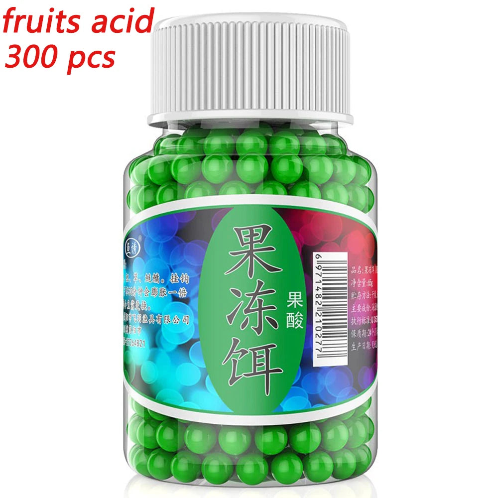 Nova Carp Fishing Bait - 300pcs Soft Jelly Lure Pills with Honey Attractant Flavor, 0.22 Inch Fish Eggs Fruits acid 300PCS Nova Fishing & Outdoors