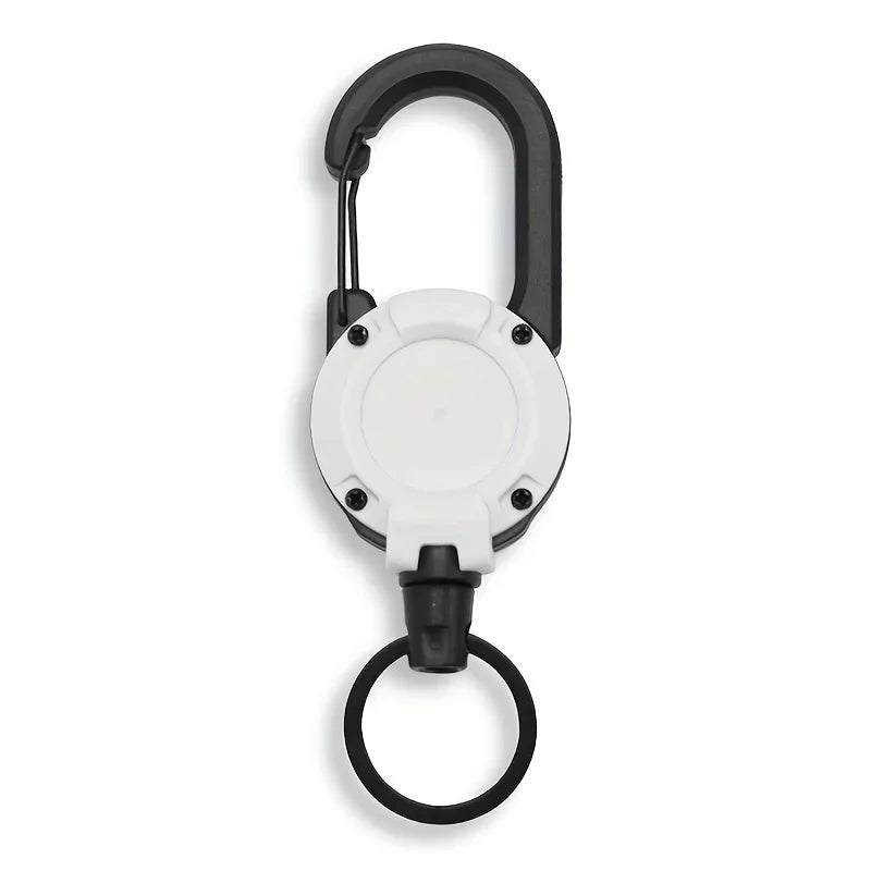 Heavy-Duty Retractable Tool Lanyard with Carabiner Clip White (1 Piece) Nova Fishing & Outdoors