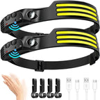 USB Rechargeable COB LED Induction Headlamp with Motion Sensor and Built-In Battery Nova Fishing & Outdoors