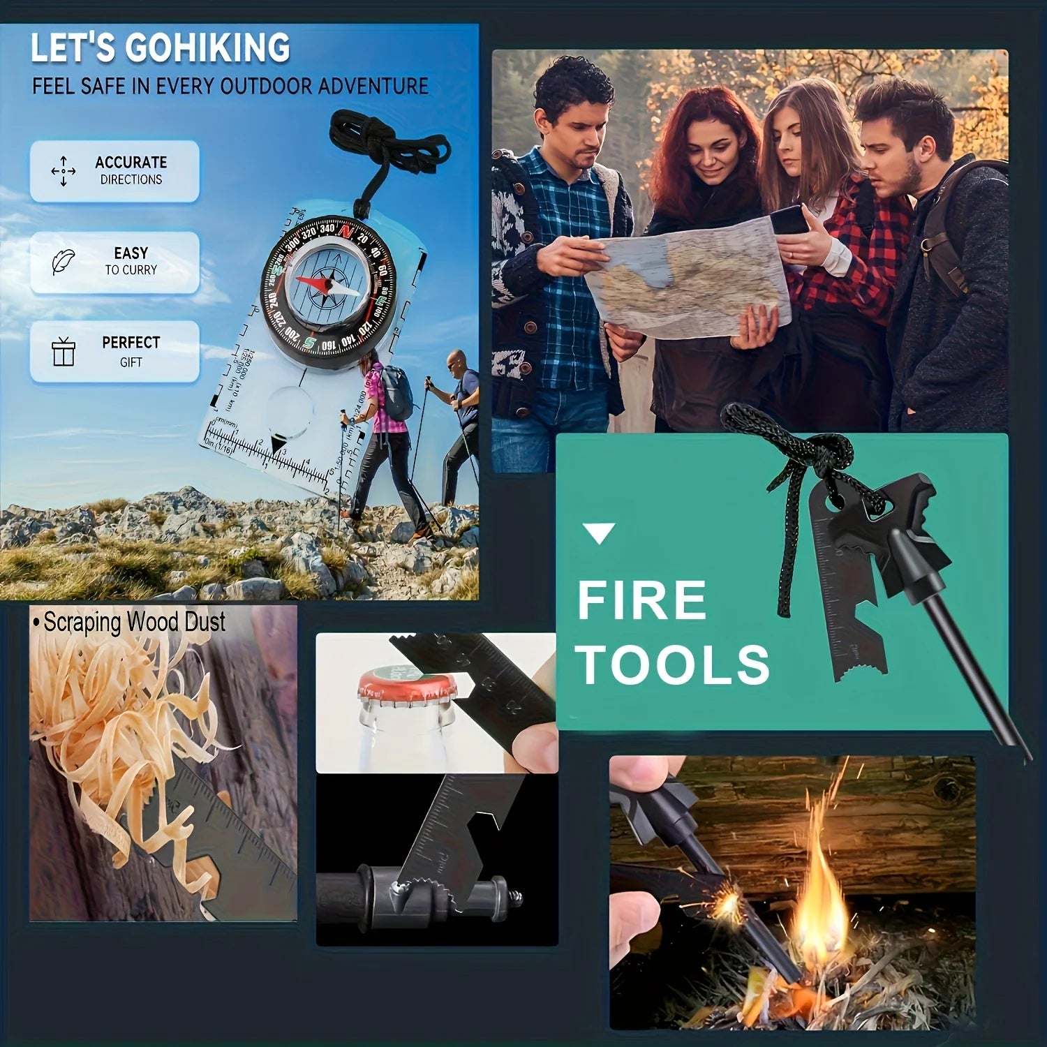 Nova 20-in-1 Ultimate Survival Gear Kit Emergency Equipment & Tactical Tools for Camping Hiking