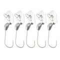 Nova 5pcs Jig Head Hook with Spinner 4.5g Lure Hook DIY Soft Worm Wobbler Fishing Tackle