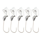 Nova 5pcs Jig Head Hook with Spinner 4.5g Lure Hook DIY Soft Worm Wobbler Fishing Tackle