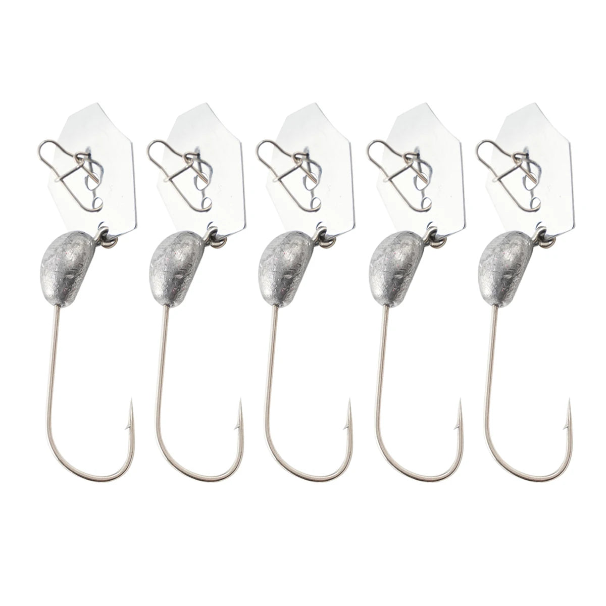 Nova 5pcs Jig Head Hook with Spinner 4.5g Lure Hook DIY Soft Worm Wobbler Fishing Tackle