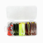 Nova 40pcs Soft Lure Kit 5cm 3.5g Jig Head Hook with Fishing Tackle Box