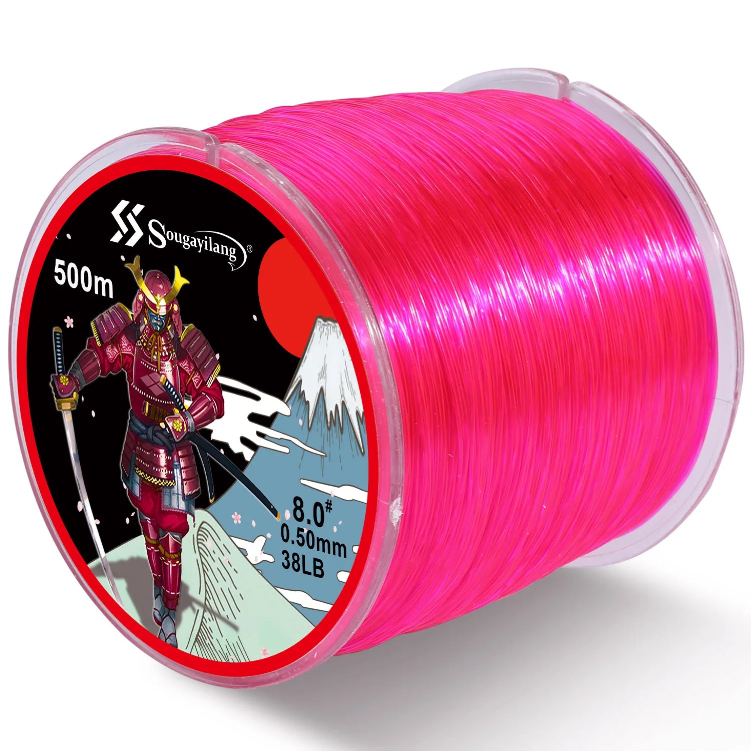 Nova 500M Japanese Nylon Fishing Line - Floating Monofilament for Bass & Topwater - High Strength Pink Nova Fishing & Outdoors