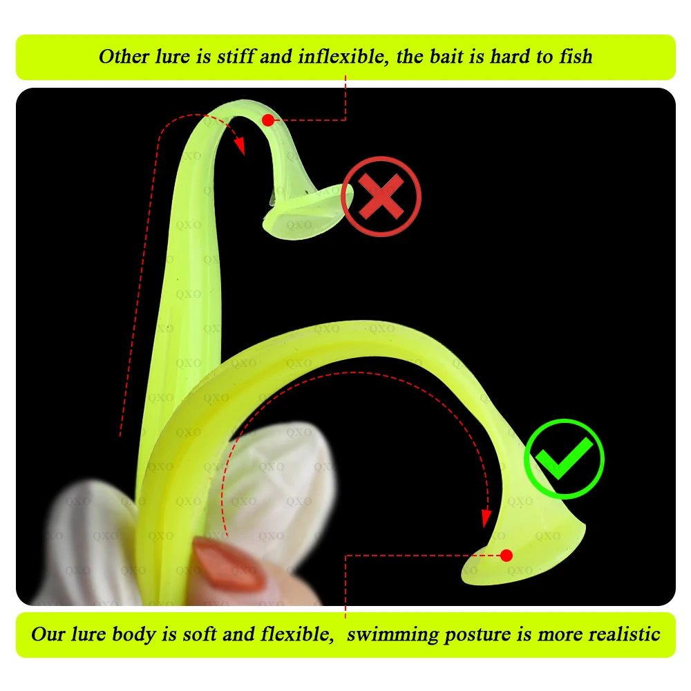 Nova Elite Series T-Tail Soft Fishing Lures – Realistic Silicone Swimbaits for All-Season Fishing Nova Fishing & Outdoors